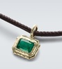 18kt gold necklace with emerald