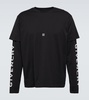 Black Double Layer Long Sleeve T-Shirt