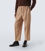 Wool gabardine tapered pants