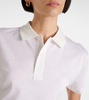 Cropped cotton polo shirt