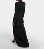 Wool tuxedo gown