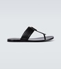 Leather thong sandals