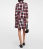 Tartan wool-blend blazer