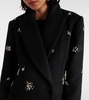 Gianni embellished wool-blend coat