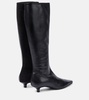 Leather knee-high boots