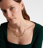 18kt gold necklace with diamonds and emeralds