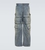 Mid-rise cargo jeans