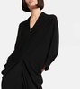 Rodin draped wool jersey maxi dress