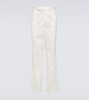 High-rise cotton twill chinos