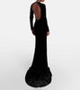 Cutout velvet gown