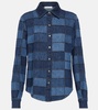 Patchwork denim shirt