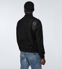 Teddy Leather-Trimmed Wool Bomber Jacket