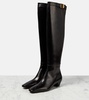 Leather over-the-knee boots