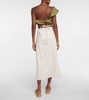 Mother Nature cotton-blend midi skirt