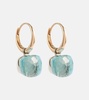 Nudo Petit 18kt gold earrings with topaz