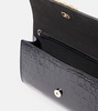 Croc-effect leather wallet on chain