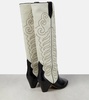 Liela leather and suede cowboy boots