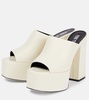 Sasha leather platform mules