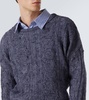 Popover cable-knit wool-blend sweater