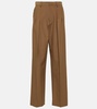 High-rise straight pants