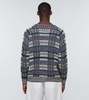 Checked cotton-blend sweater