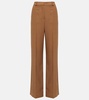 High-rise wool wide-leg pants