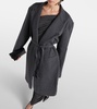 Oversized cotton-blend terry coat