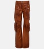 Leather cargo pants