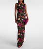 Embroidered jacquard gown