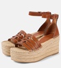 Ines leather espadrille wedges