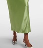 Shiny Statement silk charmeuse maxi dress