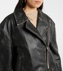 Leather biker jacket