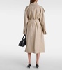 Signature linen-blend trench coat