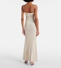 Bridal embellished mesh-trimmed gown