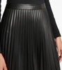 White Label pleated faux leather midi skirt