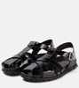 Patent leather sandals