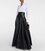 Grace flared faux leather maxi skirt