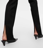 High-rise slim suit pants