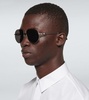 CD Link A1U Round-Frame Silver-Tone Sunglasses