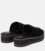 Fast suede platform slides