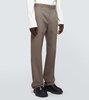 Wool twill straight pants