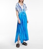 Tie-dye silk kaftan