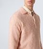 Mohair and wool polo sweater