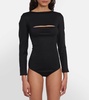 Cutout wool bodysuit