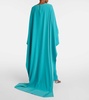 Cutout crepe satin gown