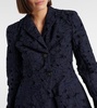 Floral cotton-blend blazer