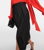 Tailored wool-blend maxi skirt