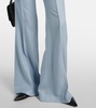 Rhein high-rise silk and wool flared pants