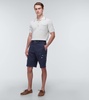 Cotton gabardine cargo shorts