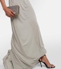 Gathered jersey maxi dress